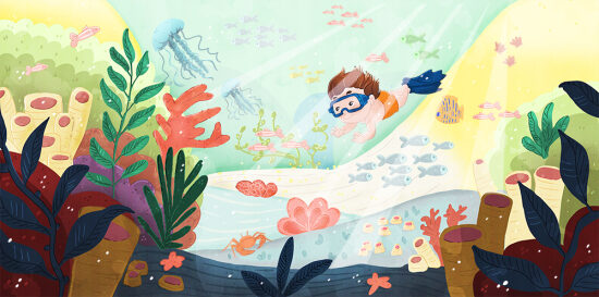 Illustration magazine, jeu de la mer