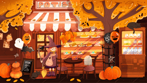 Halloween animation, projet personnel