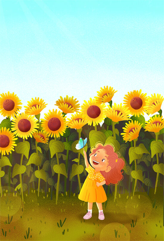 Tournesols, illustration personnelle